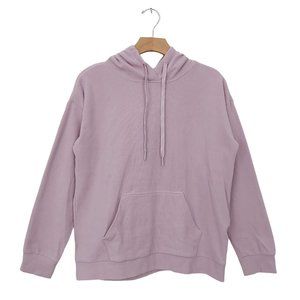 Marc New York Hoodie Womens Small Lilac Cotton Blend Ribbed Knit Casual
